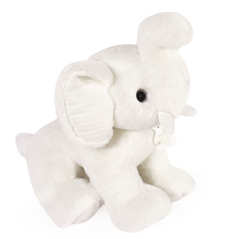  - preppy chic - peluche éléphant blanc 35 cm 